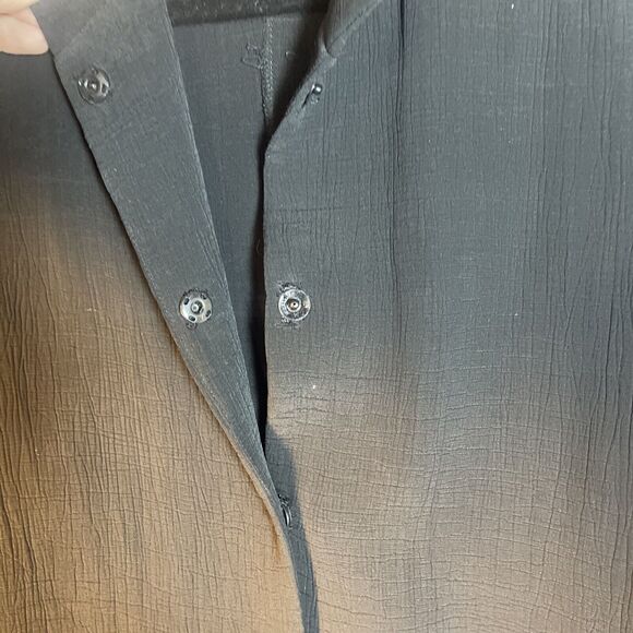 Women's Eileen Fisher Black Textured Rayon Silk Blazer Jacket Size X Large - Picture 5 of 7